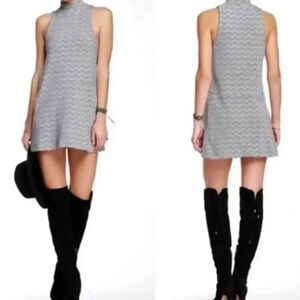 Free People Herringbone Sleeveless Mini Dress